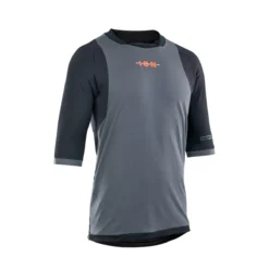 Fiets Vonk Verkoopwinkel 4 ION Tee LS 3/4 Scrub Amp - 3/4 Lange Jersey - Zwart/Grijs