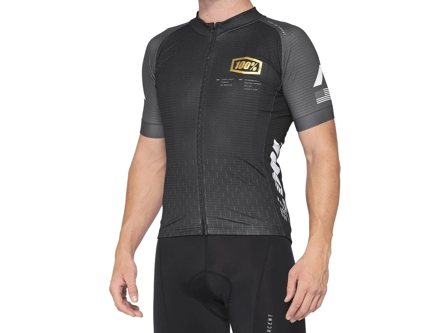 100% Exceeda Jersey - Zwart/Charcoal 1 100% Exceeda Jersey - Zwart/Charcoal