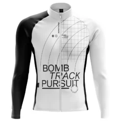 Fiets Vonk Verkoopwinkel 13 Bombtrack Rasters En Gidsen Long Sleeve Jersey - Wit