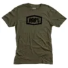100% Essentieel T-shirt - Groen/Zwart