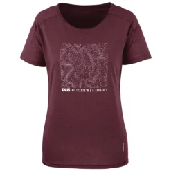 IXS Flow Vrouwen Tech Tee Contour Rozijn -Fiets Vonk Verkoopwinkel FlowWomenTechTeeContourraisin 2