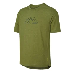 IXS Flow Tech T-shirt Met Bergbeklimmersmotief - Groen