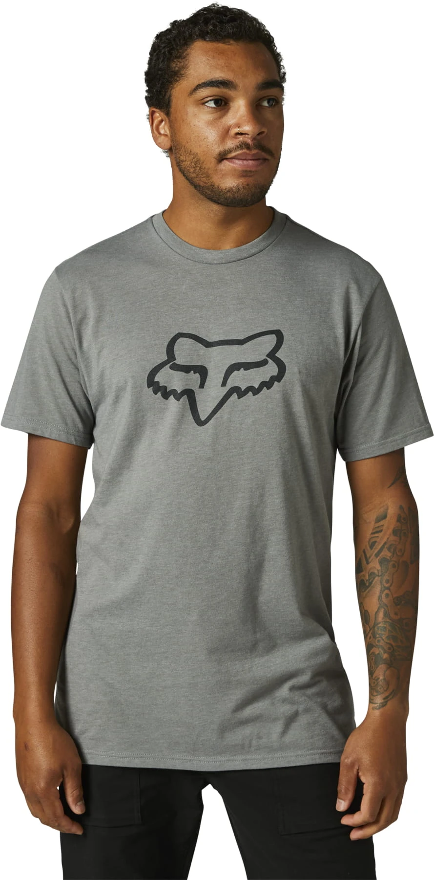 Fox Racing Legacy Fox Head SS Tee Heather Graphite 1 Fox Racing Legacy Fox Head SS Tee Heather Graphite