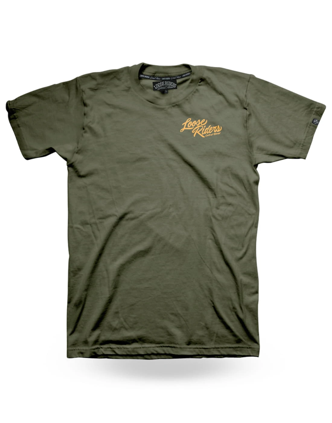 LOOSE RIDERS Heren T-shirts - Airshark Olive 1 LOOSE RIDERS Heren T-shirts - Airshark Olive