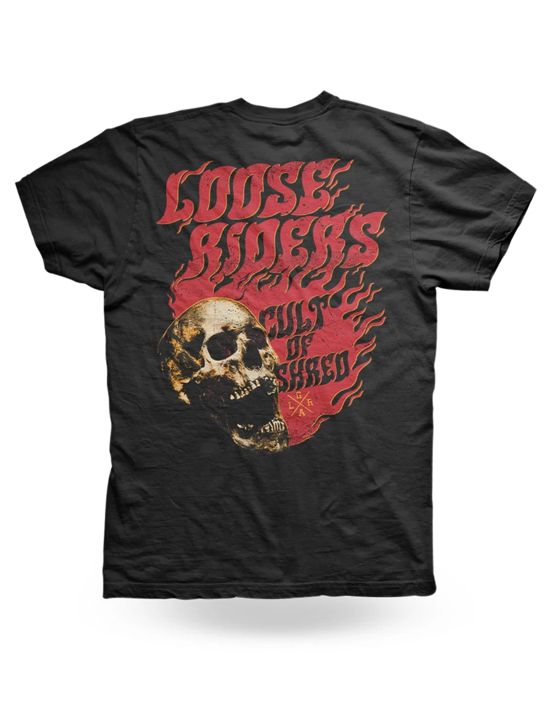 LOOSE RIDERS Heren T-shirts - Flamin' Skull 2 LOOSE RIDERS Heren T-shirts - Flamin' Skull - Afbeelding 2