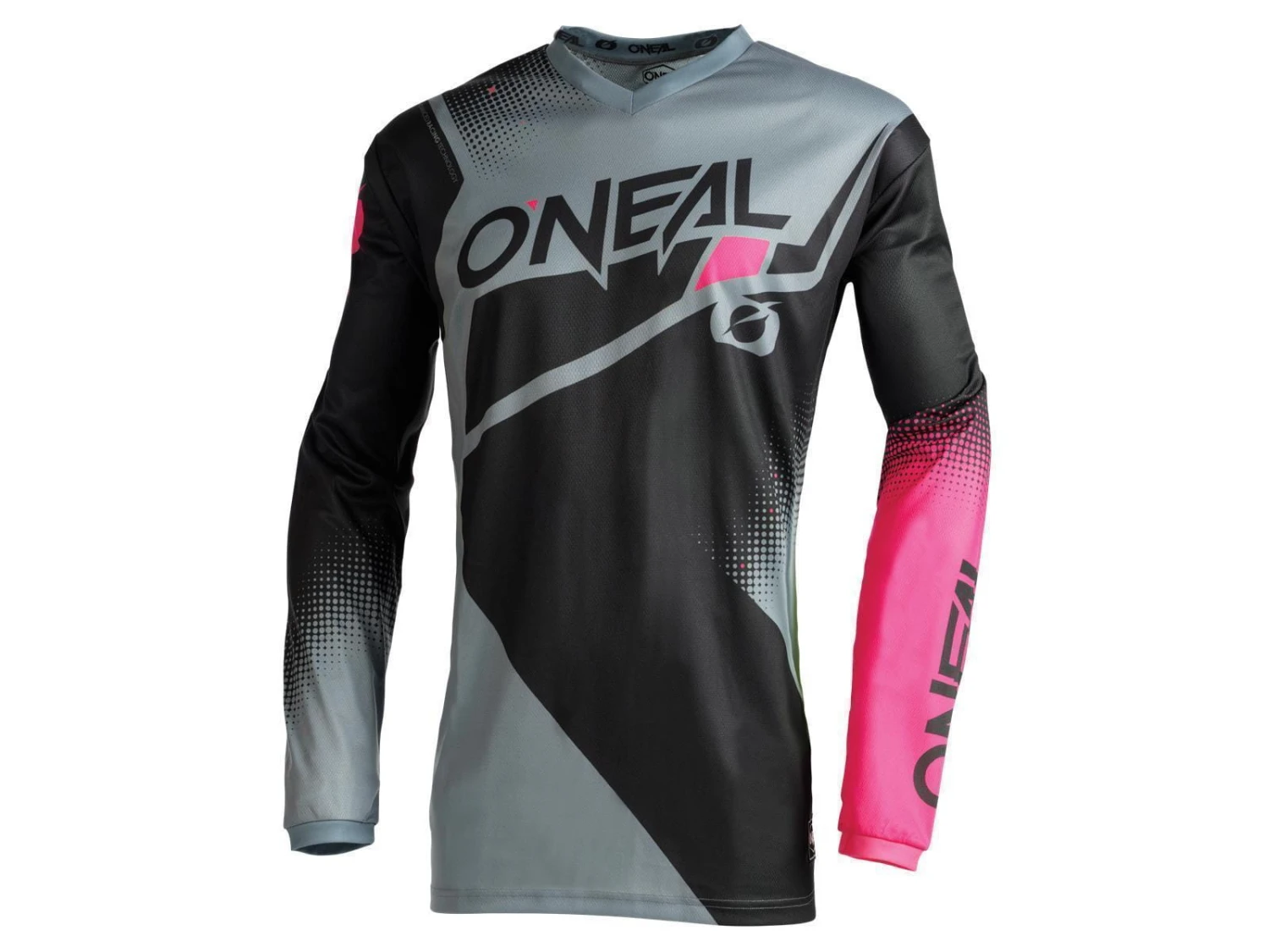 Oneal ELEMENT Dames Jersey RACEWEAR V.22 Zwart/grijs/roze 1 Oneal ELEMENT Dames Jersey RACEWEAR V.22 Zwart/grijs/roze