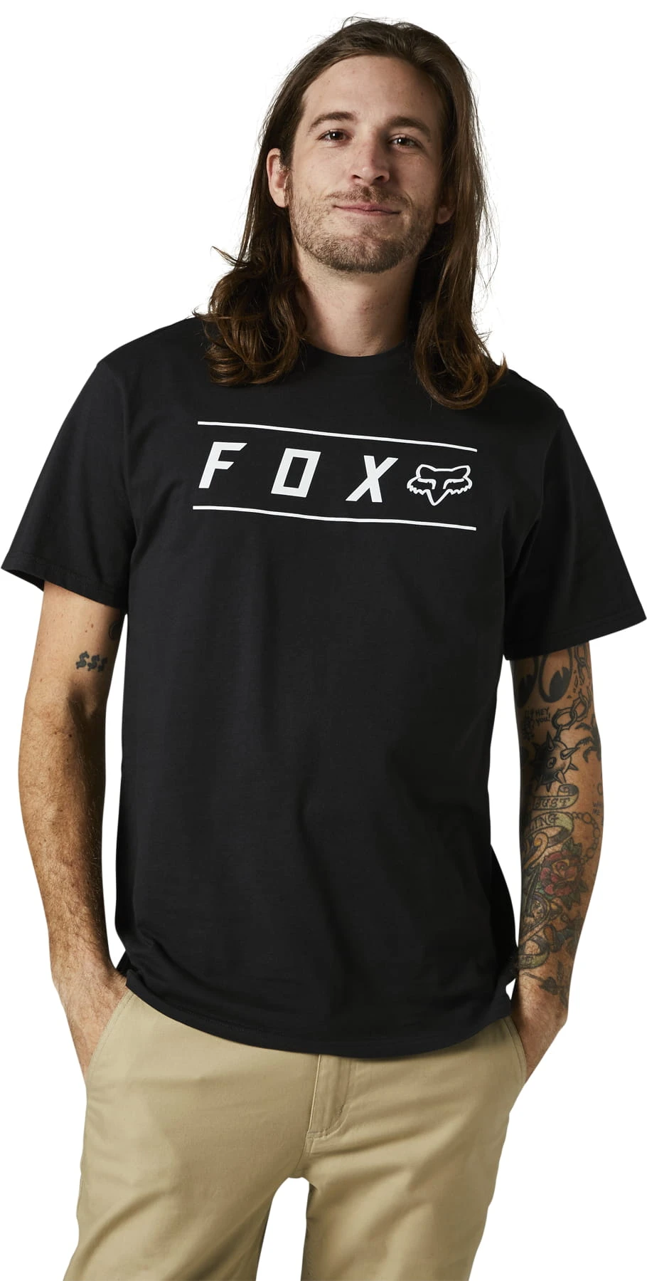 Fox Racing Pinnacle SS Premium Tee Zwart/Wit 1 Fox Racing Pinnacle SS Premium Tee Zwart/Wit