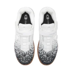 Crankbrothers Stamp Boa Shoe - SILVER COLLECTION LIMITED EDITION 9 Crankbrothers Stamp Boa Shoe - SILVER COLLECTION LIMITED EDITION -Fiets Vonk Verkoopwinkel Stamp2 BOA White Black Splatter Top Down 1380x