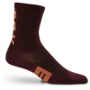 Fox Racing Dames 6" Flexair Merino Sock - Donker Kastanjebruin
