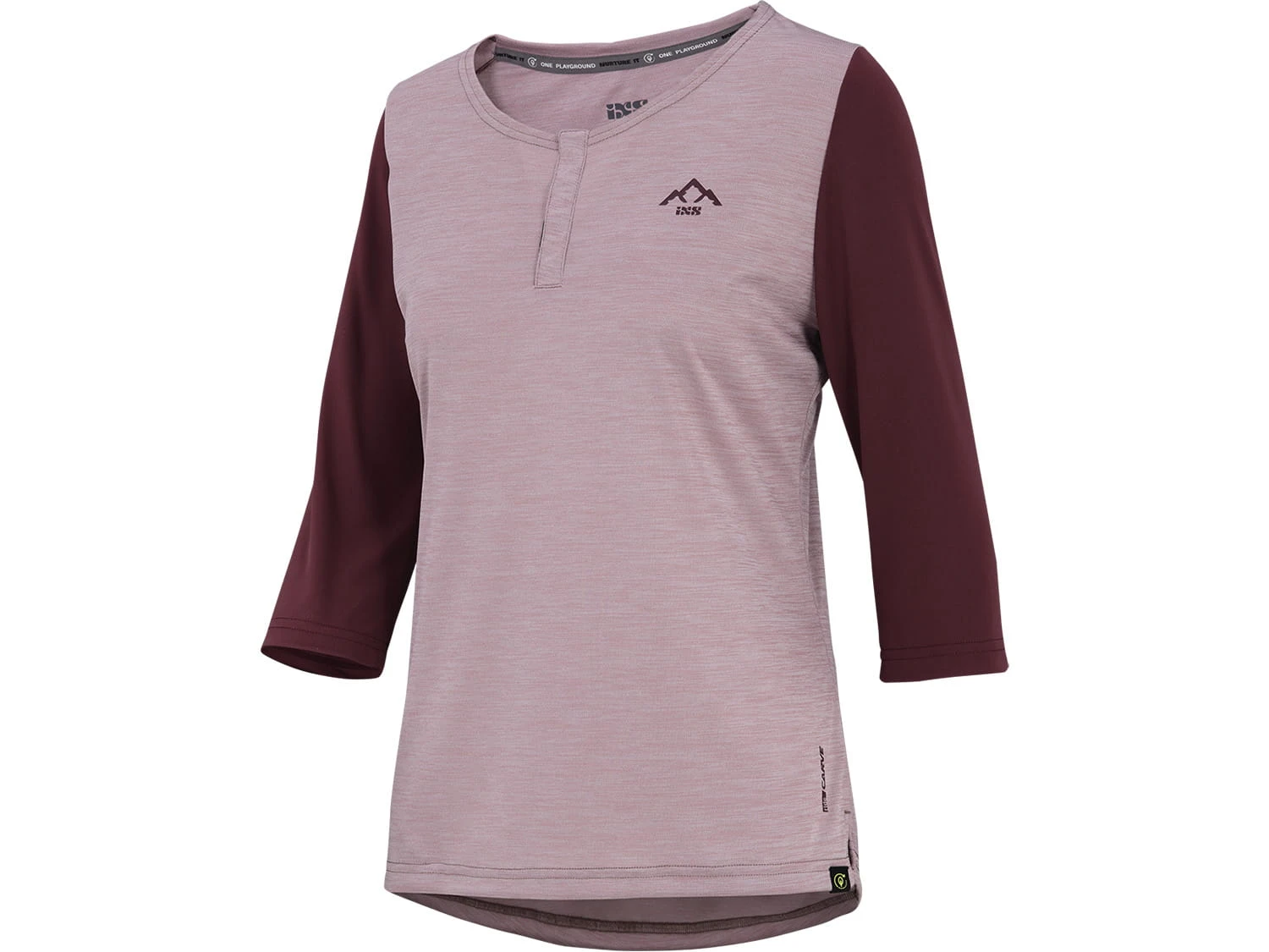 IXS Carve X Vrouwen Henley - Taupe-Raisin 1 IXS Carve X Vrouwen Henley - Taupe-Raisin
