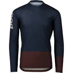 POC MTB Pure LS Jersey - Tourmaline Navy/Axinite Brown