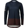 POC Dames MTB Pure LS Jersey - Tourmaline Navy/Axinite Brown
